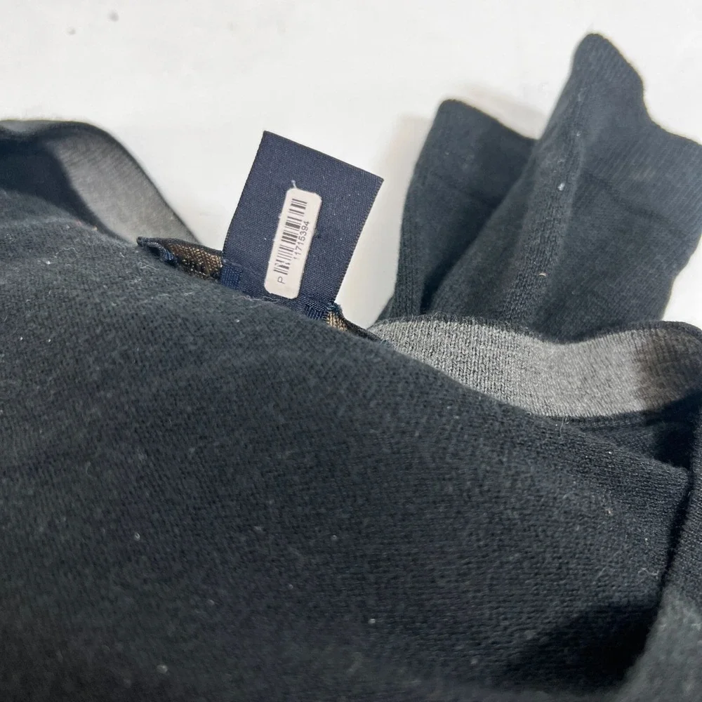 Banana Republic Black V Neck Long Sleeve‎ Cashmere Sweater Silk Cotton L